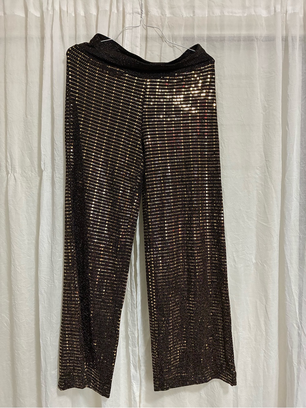 Boston Proper Black Pants with Gold Metallic Flecks